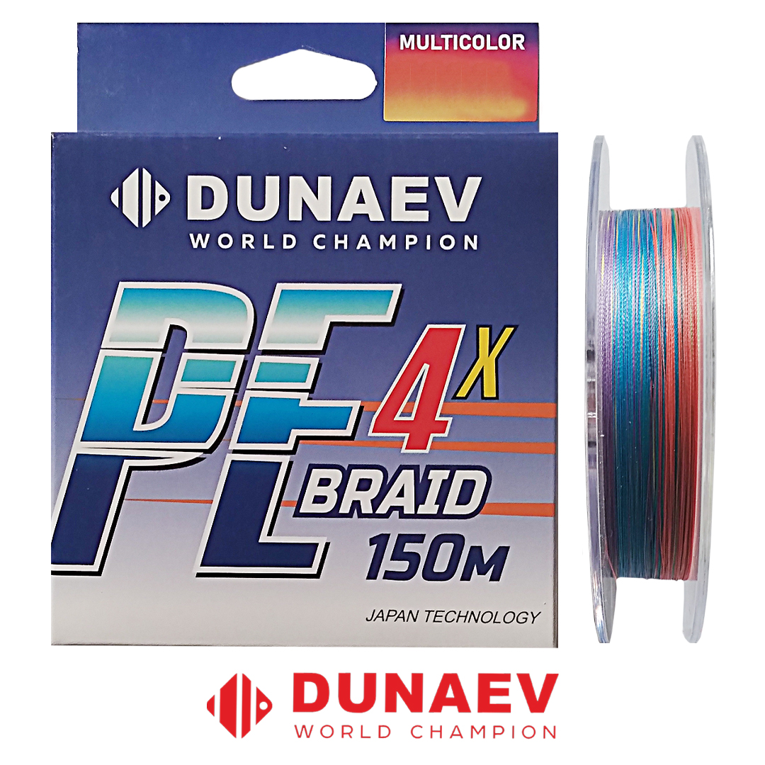 Шнур Dunaev Braid PEx4 Multicolor 150м 01