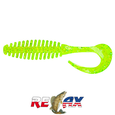 Твистер Relax Turbo 3.0" Standart (TS018 chartreuse hologram)