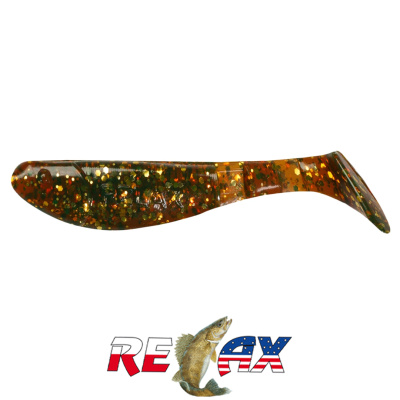 Виброхвост Relax Kopyto 2.5" Standart (S092 motor oil-gold glitter)