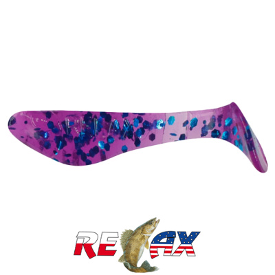 Виброхвост Relax Kopyto 1.0" Standart (S225 electric blue-blue glitter)