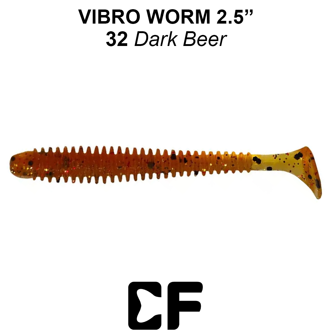Виброхвост Crazy Fish Vibro Worm 2.5 32 0