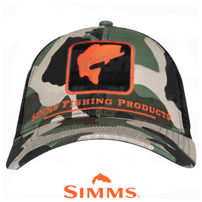 Кепка Simms Bass Icon Trucker (Woodland Camo)