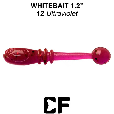 Слаг CF Whitebait 1.2" (84-30-12-6 ultraviolet Кальмар)