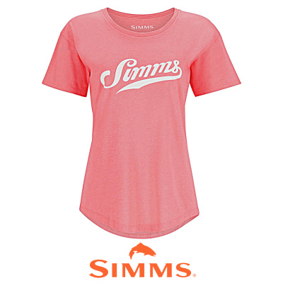 Футболка Simms Women's Script T-Shirt (Coral, XS)
