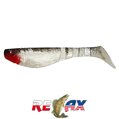 Виброхвост Relax Kopyto 3.0" Standart (S008 black white pearl)
