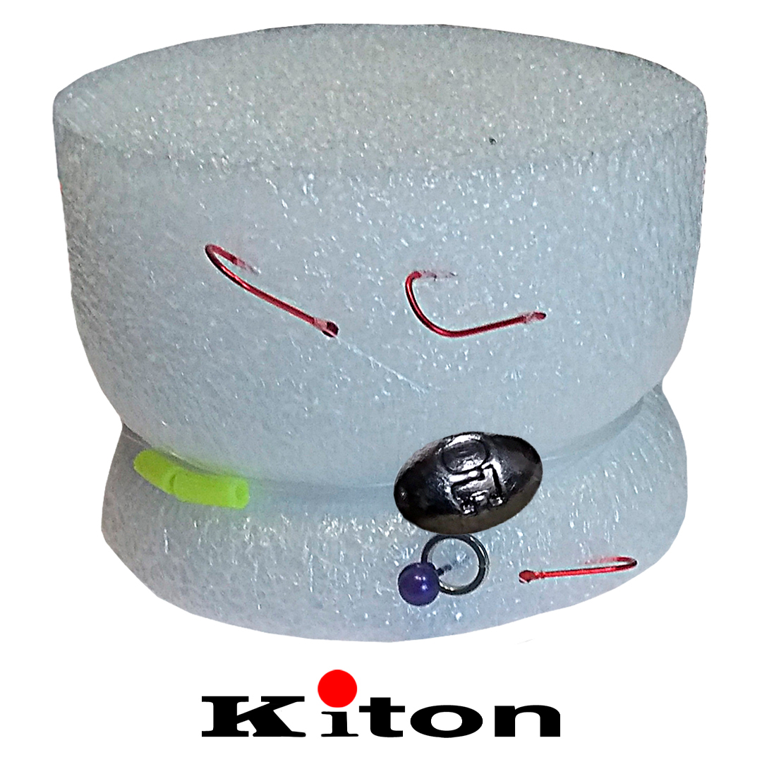 Гирлянда Thunder для ловли Рипуса флюорокарбон на красном крючке 10