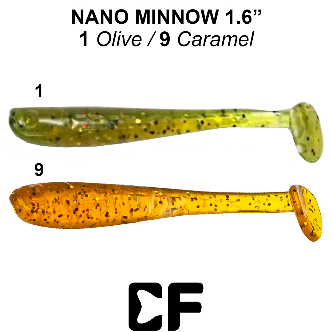 Виброхвост Crazy Fish Nano Minnow 1.6 01 09 0