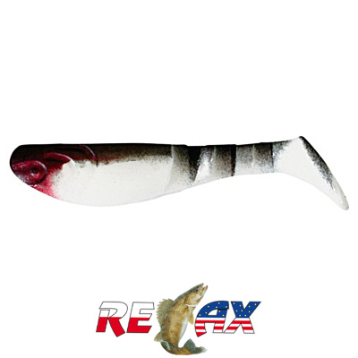 Виброхвост Relax Kopyto 3.0" Standart (S002 black white)