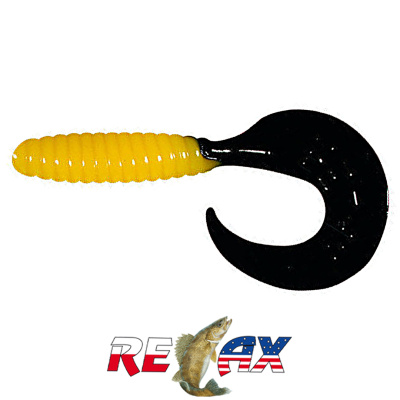Твистер Relax 4.0" Standart (TS071 black yellow)