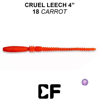 Червь CF Cruel Leech 4.0" (41-100-18-6 UV carrot Кальмар)