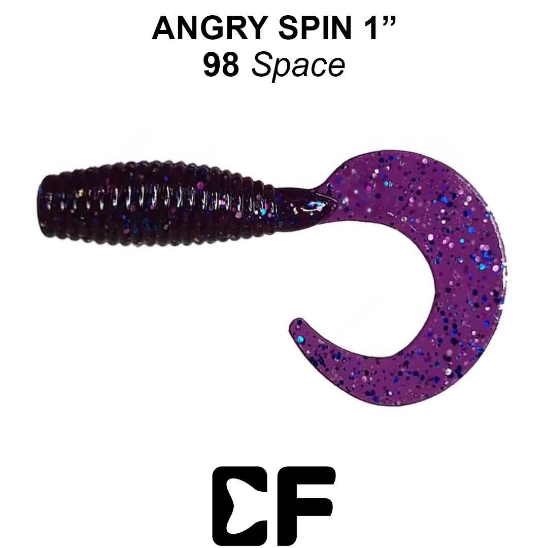 Твистер Crazy Fish Angri Spin 1.0 98 6 0