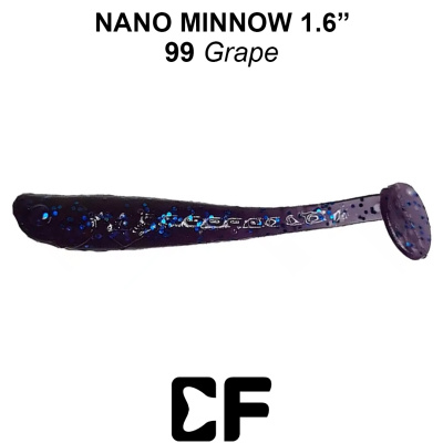 Виброхвост CF Nano Minnow 1.6" (6-40-99-6 grape Кальмар)