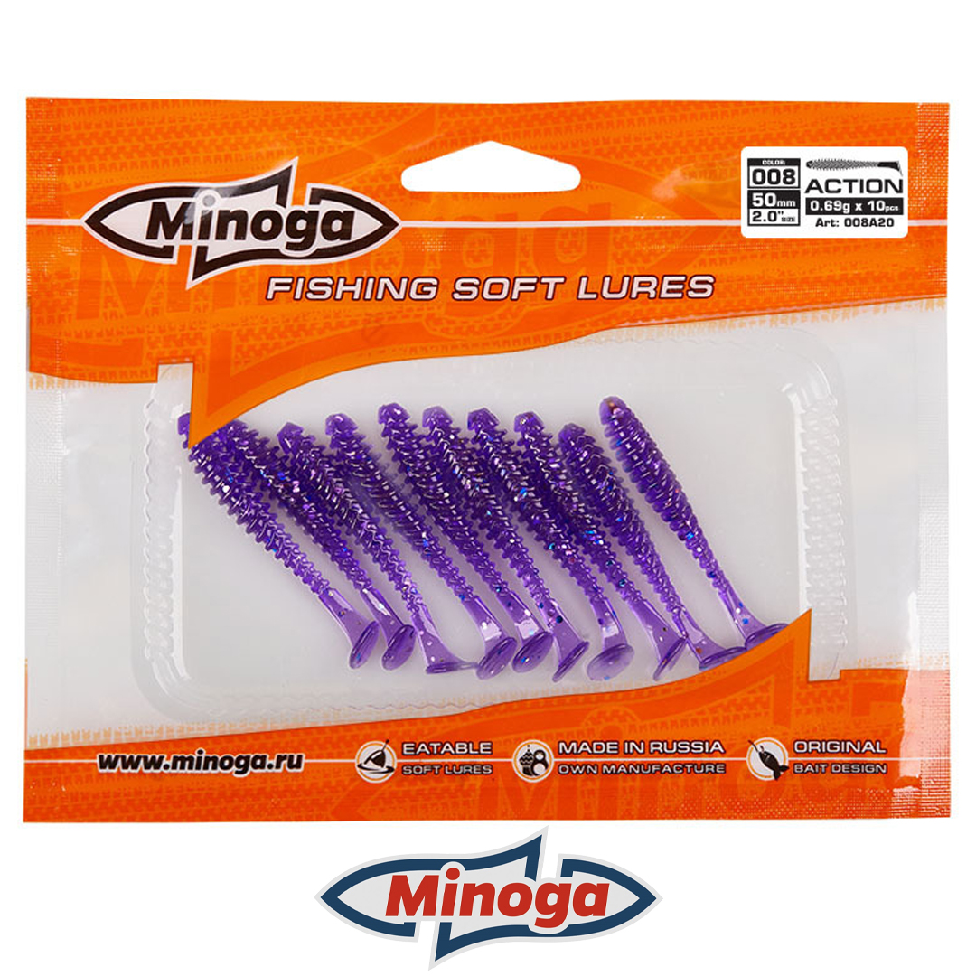 Виброхвост Minoga Action 2.0 008 2