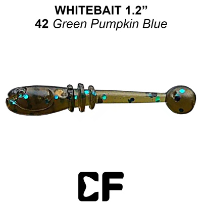 Слаг CF Whitebait 1.2" (84-30-42-6 green pumpkin bl Кальмар)