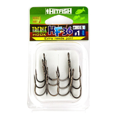 Тройник HitFish HF-36 Needle point (№ 01, 6шт.)