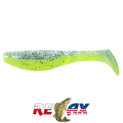 Виброхвост Relax Kopyto 4.0"L Laminat (L161 clear-silver glitter silk)