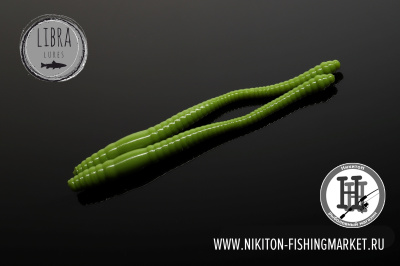 Червь Libra Lures Dying Worm Сыр 70mm (031 olive)