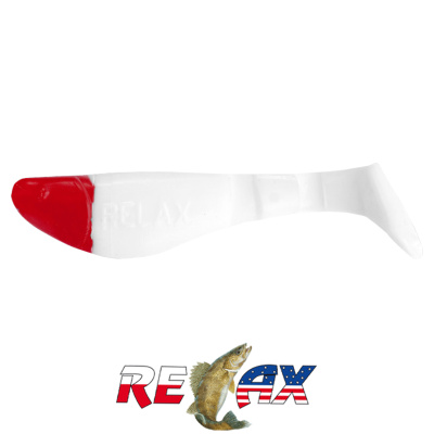 Виброхвост Relax Kopyto 2.5" H (Glowy) (H001 white red)