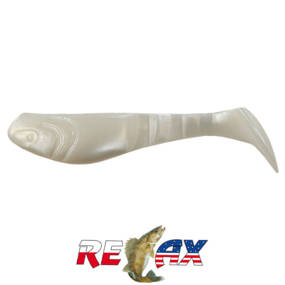 Виброхвост Relax Kopyto 3.0" Standart (S007 white pearl)