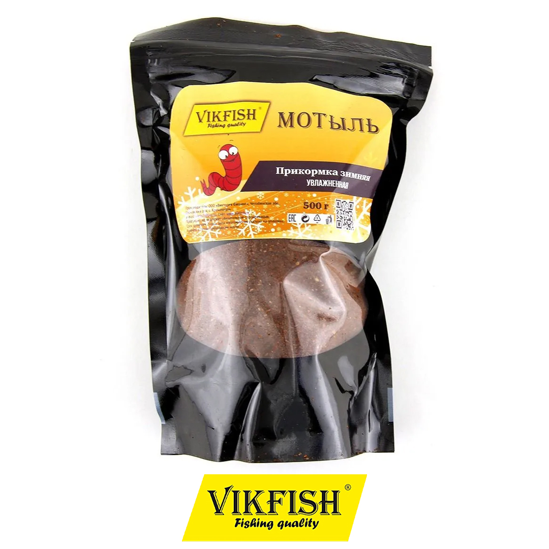 Прикормка Vikfish зимняя увлажненная мотыль