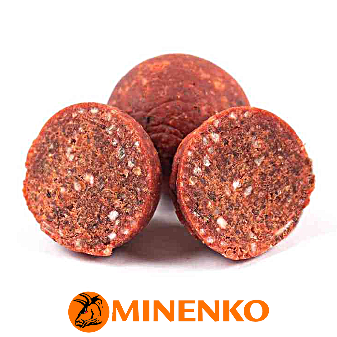 Бойлы Minenko Soluble пылящие насадочные 14мм (Crab & Chilli) 04