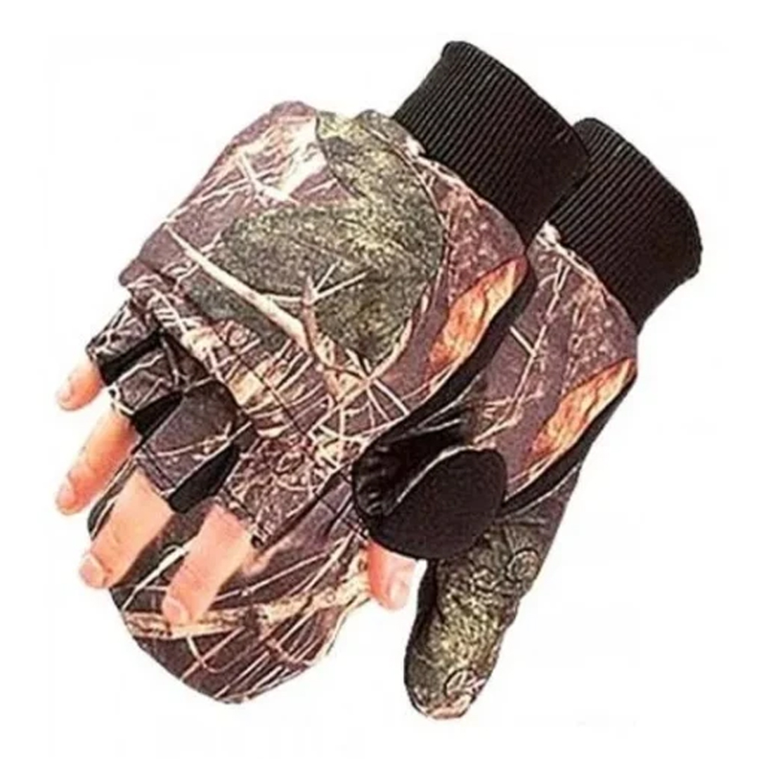 Перчатки-варежки бп флис, кож.вставки, водооталкив.ткань на магните 02