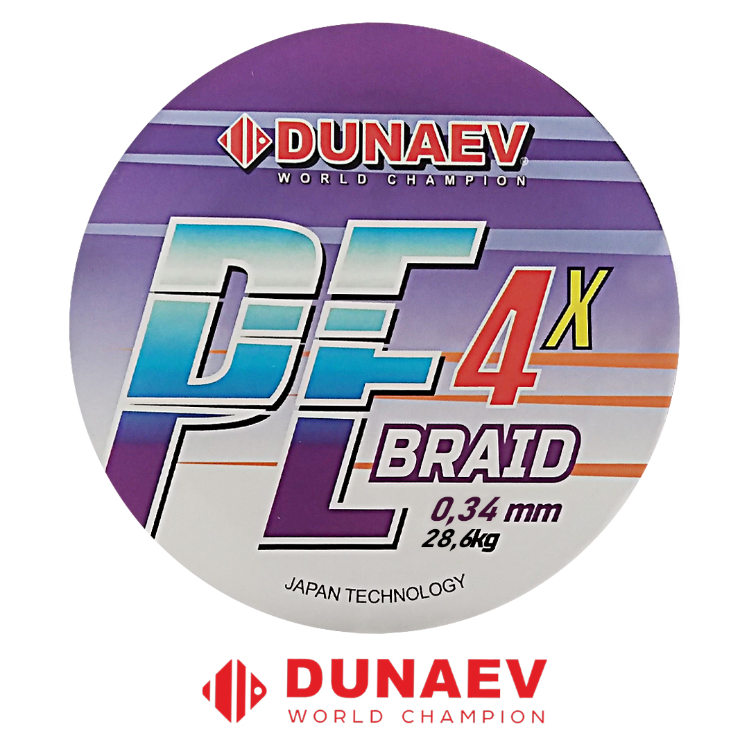 Шнур Dunaev Braid PEx4 Multicolor 150м 034