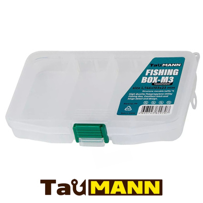 Коробка TauMANN Fishing Box M3 Transparent (146×103×23мм, отд.)