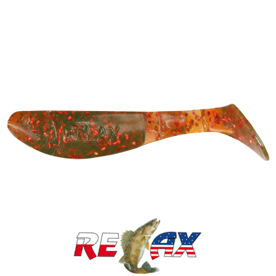 Виброхвост Relax Kopyto 2.5" Standart (S298 motor oil-red glitter)