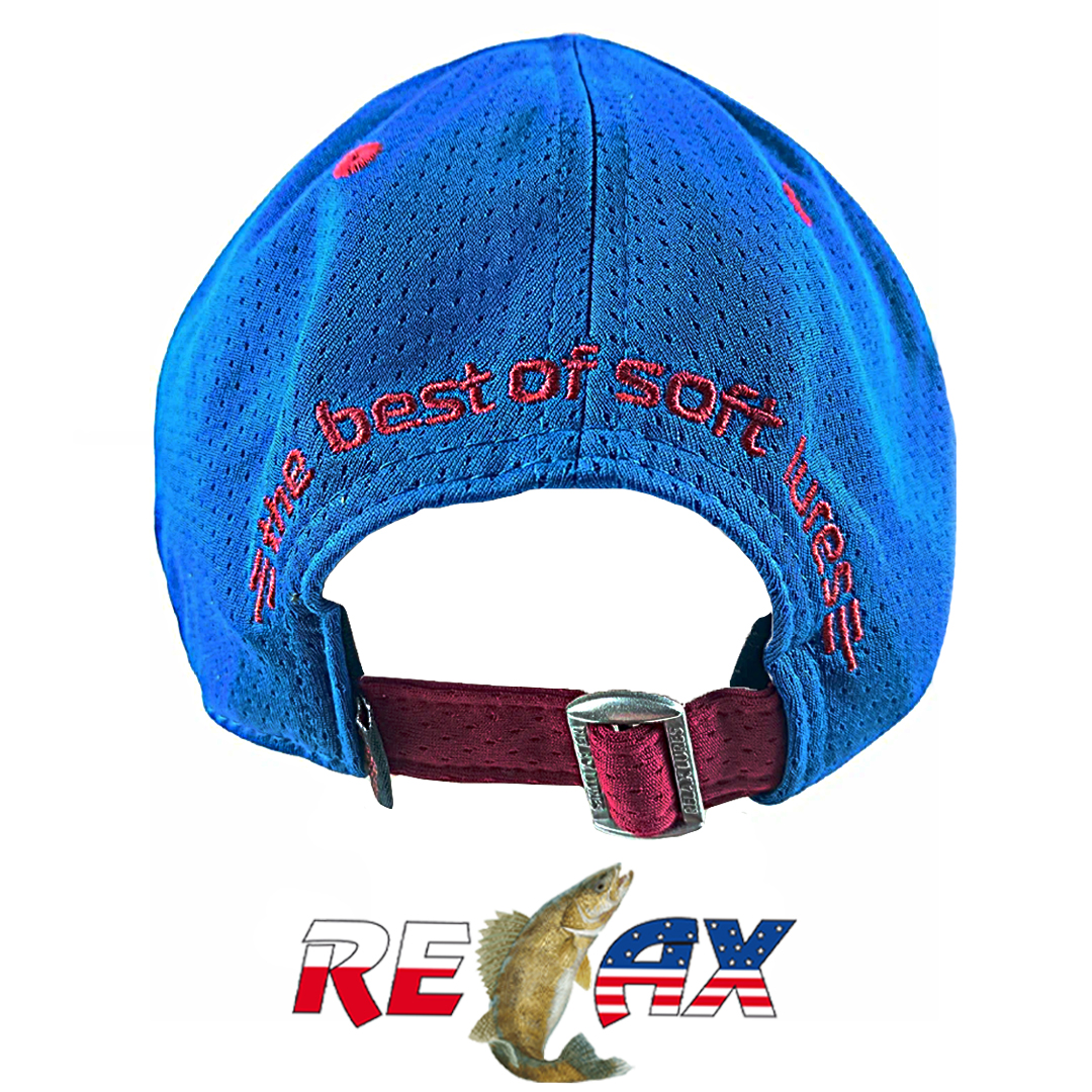 Фирменная кепка Relax (красно-синяя) 01