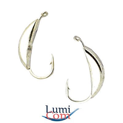 Мормышка LumiCom вольфрам Супербанан (гальваника) (d-4,0: 0,70гр. Ag серебро)