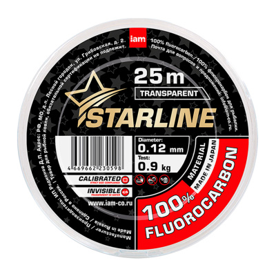 Флюорокарбон Iam Starline 25м (0,12, 0,9кг)