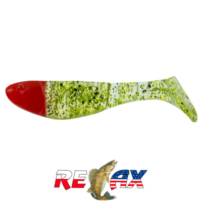 Виброхвост Relax Kopyto 2.5" H (Glowy) (H070 black glitter red)