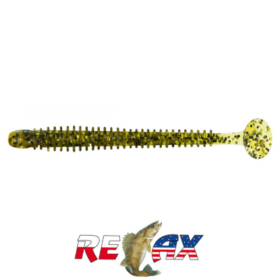 Виброхвост Relax Texas 5.0" Standart (S093 rootbeer-gold, black glitter)