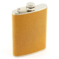 Фляжка кожа Коричневый рубчик 00