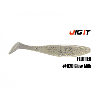 Виброхвост Jig It Flutter 4.4 Squid (020 glow milk)