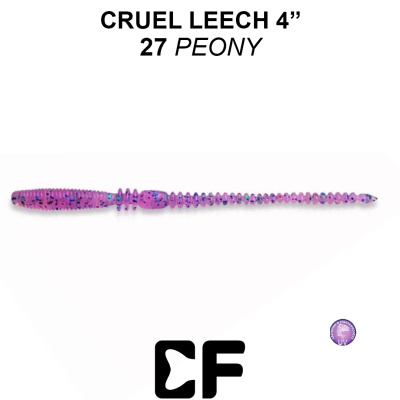 Червь CF Cruel Leech 4.0" (41-100-27-6 UV peony Кальмар)