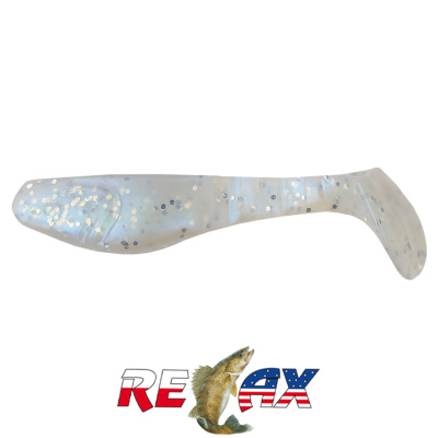 Виброхвост Relax Kopyto 3.0" Standart (S043 blue pearl-silver glitter)
