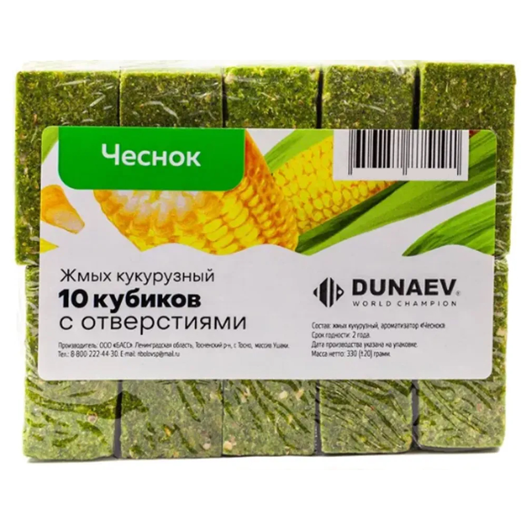 Прикормка Dunaev Жмых Кукурузный Чеснок