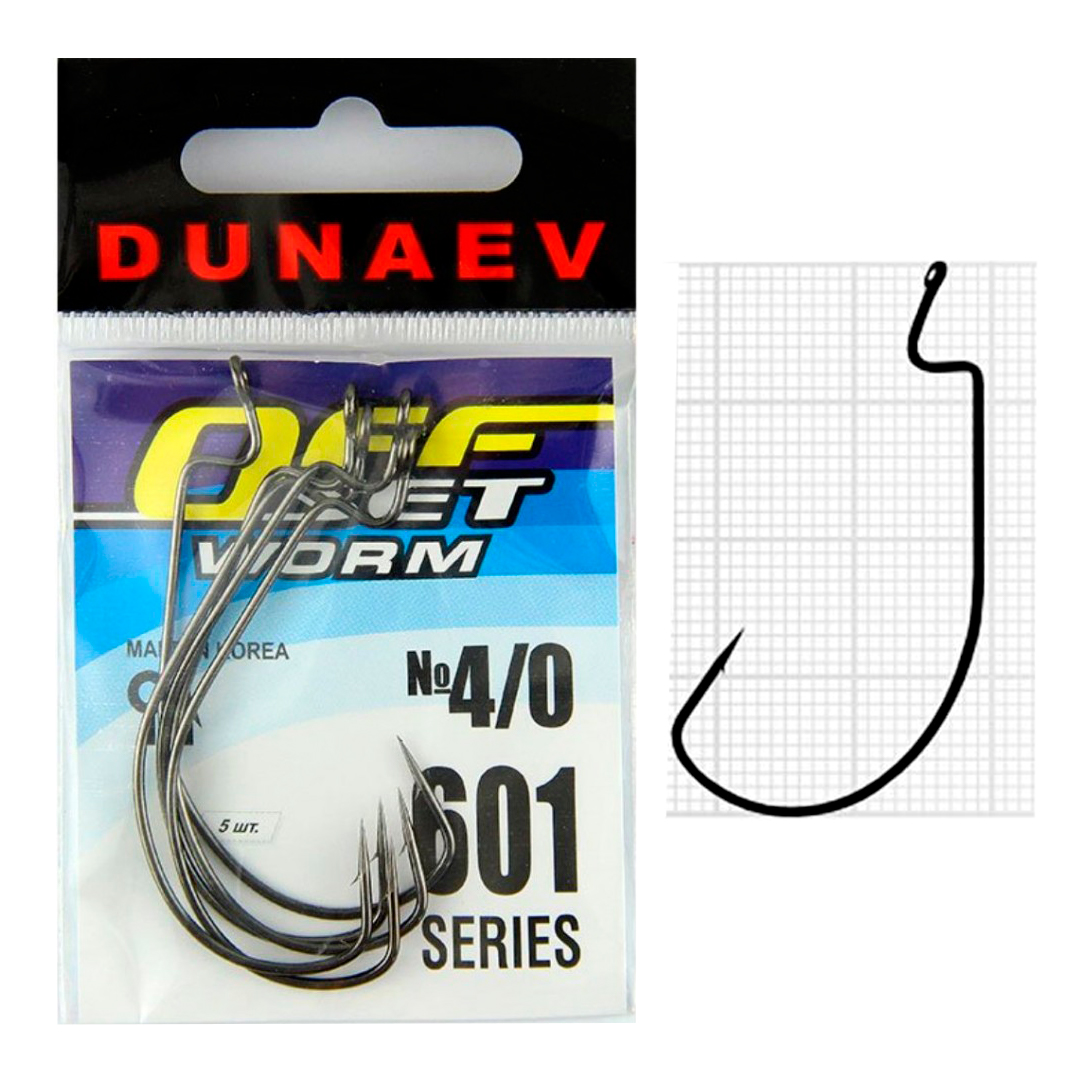 Крючок Dunaev Offset Worm 601 4.0