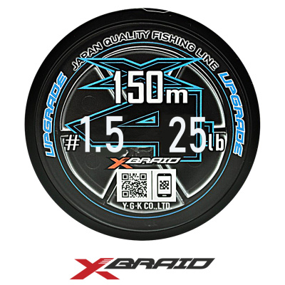Плетеный шнур X-Braid (YGK) Upgrade X4 150м (#1,5 (0,205), 25lb (11,35кг))