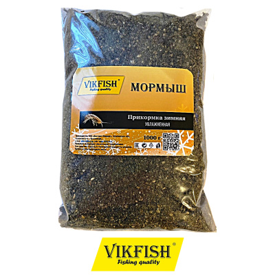 Прикормка Vikfish зимняя увлажненная 1000гр. (мормыш зеленый)