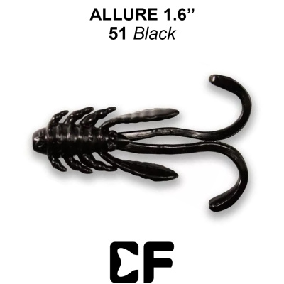 Нимфа CF Allure 1.6" (23-40-51-6 black Кальмар)