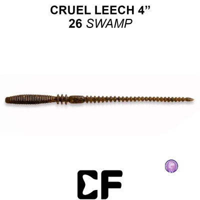 Червь CF Cruel Leech 4.0" (41-100-26-6 UV swamp Кальмар)