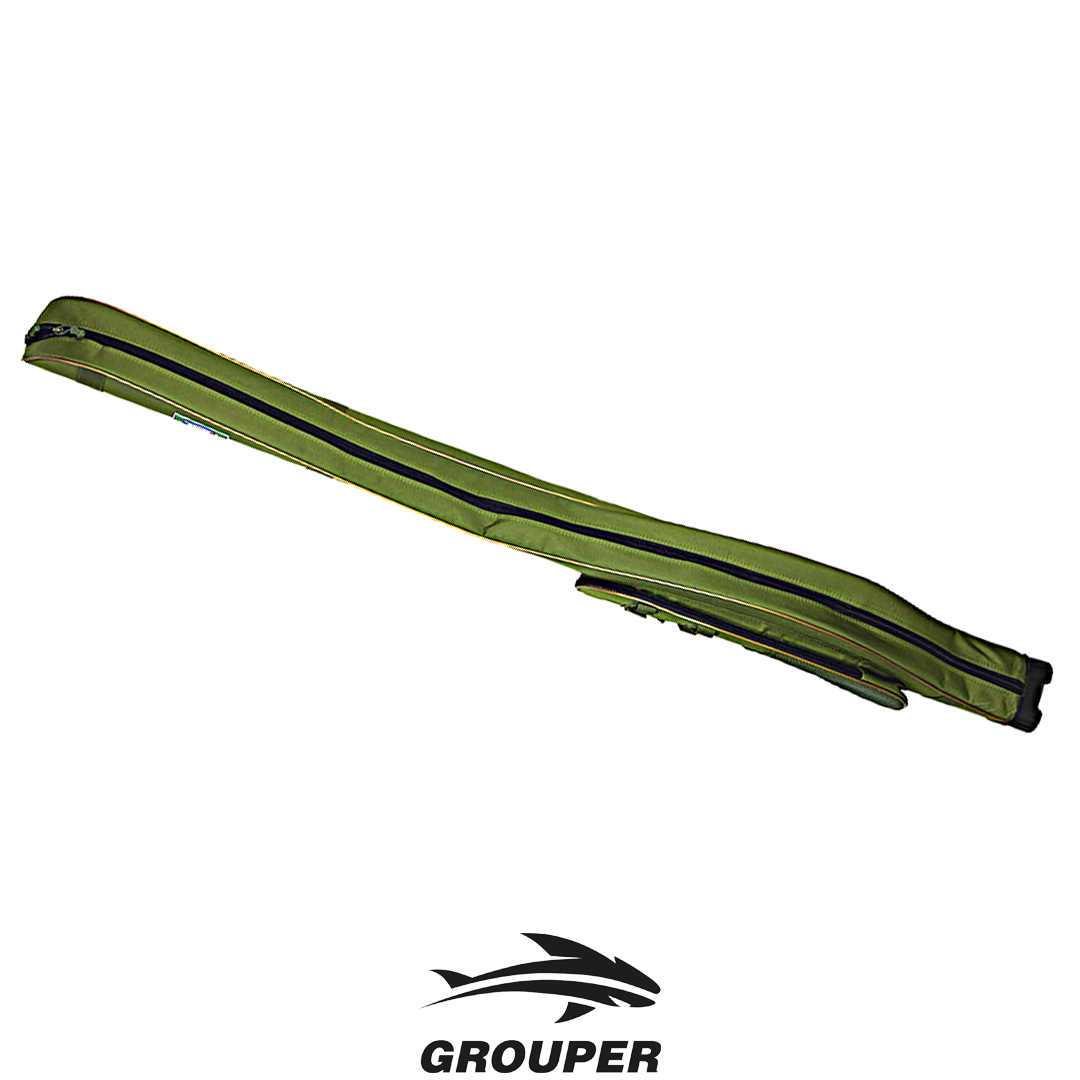Чехол для удочек Grouper жесткий, 2е секции, Зеленый 1,5 01