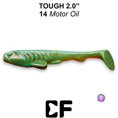 Виброхвост CF Tough 2.0" (71-50-14-6 UV motor oil Кальмар)