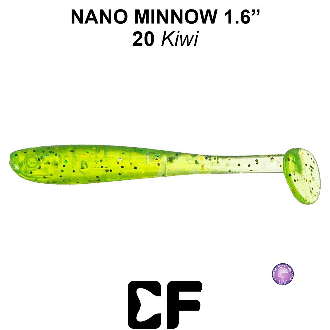 Виброхвост Crazy Fish Nano Minnow 1.6 20 0