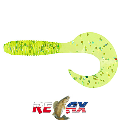 Твистер Relax 4.0" Standart (TS018 chartreuse hologram)