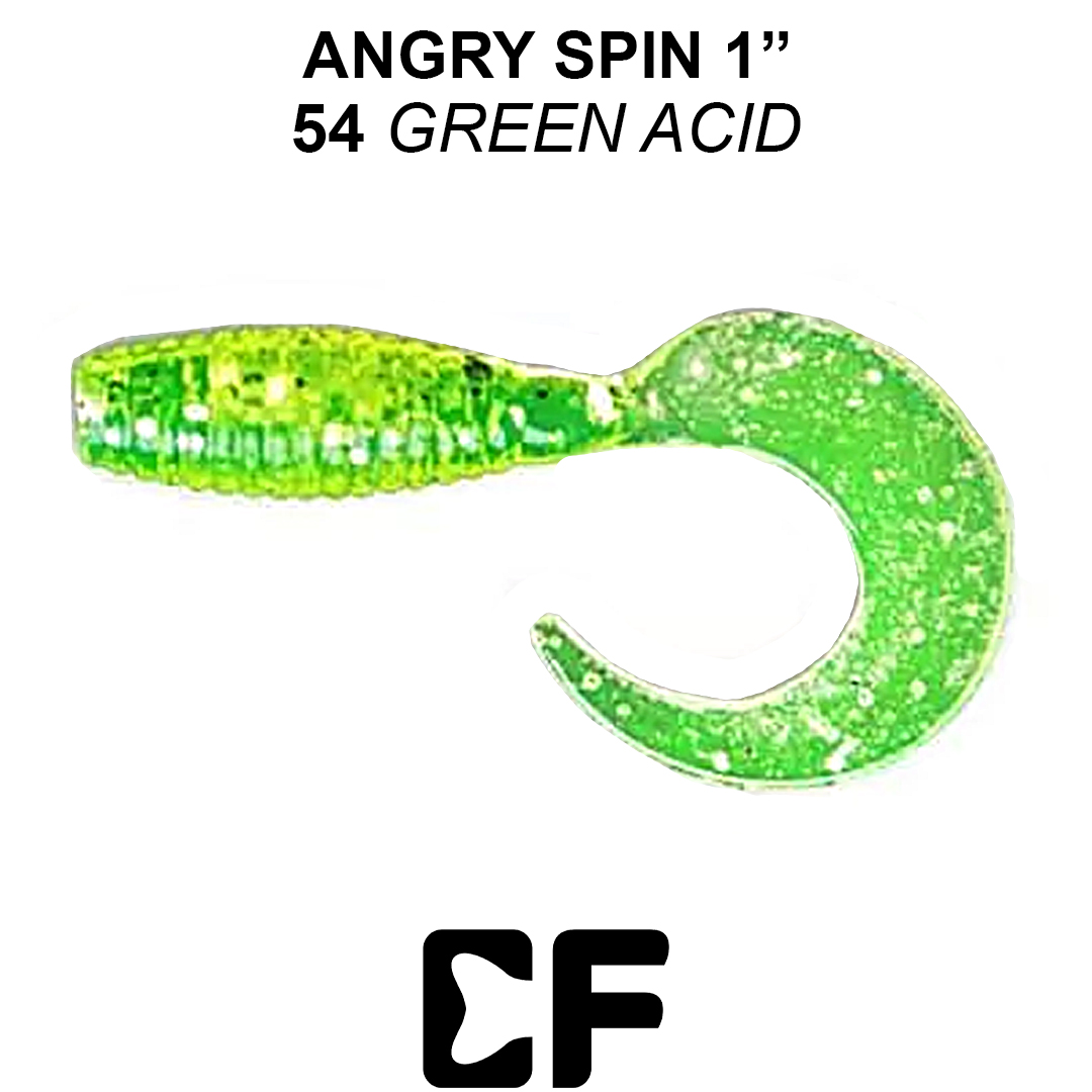 Твистер Crazy Fish Angri Spin 1.0 54 6 0