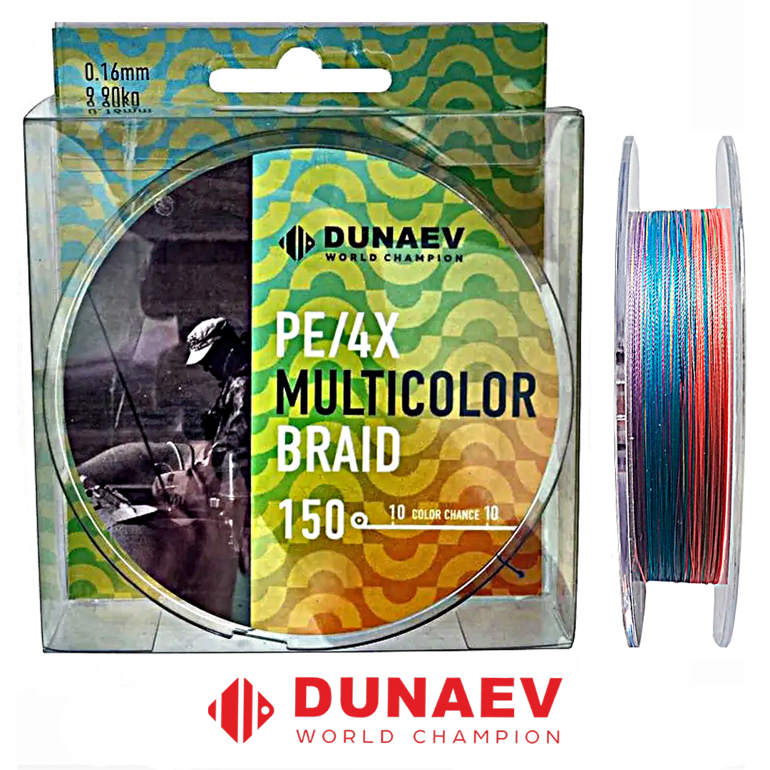 Шнур Dunaev Braid PEx4 Multicolor 150м 01